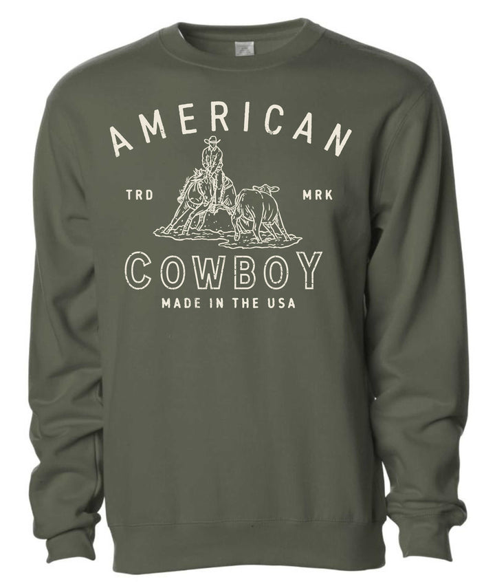 American Cowboy- Hoodie/Crewneck--Cow Cutter