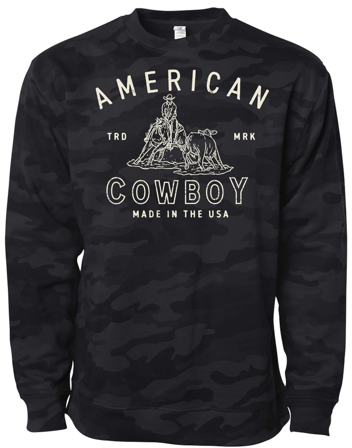 American Cowboy- Hoodie/Crewneck--Cow Cutter
