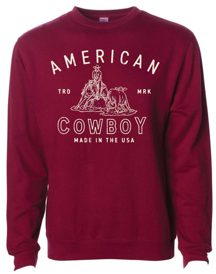 American Cowboy- Hoodie/Crewneck--Cow Cutter
