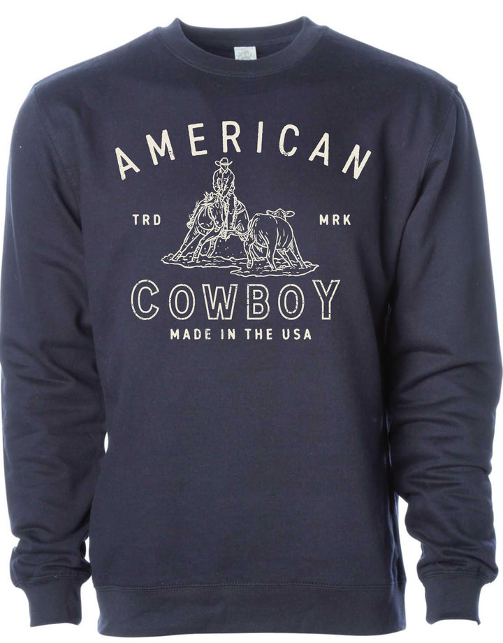American Cowboy- Hoodie/Crewneck--Cow Cutter