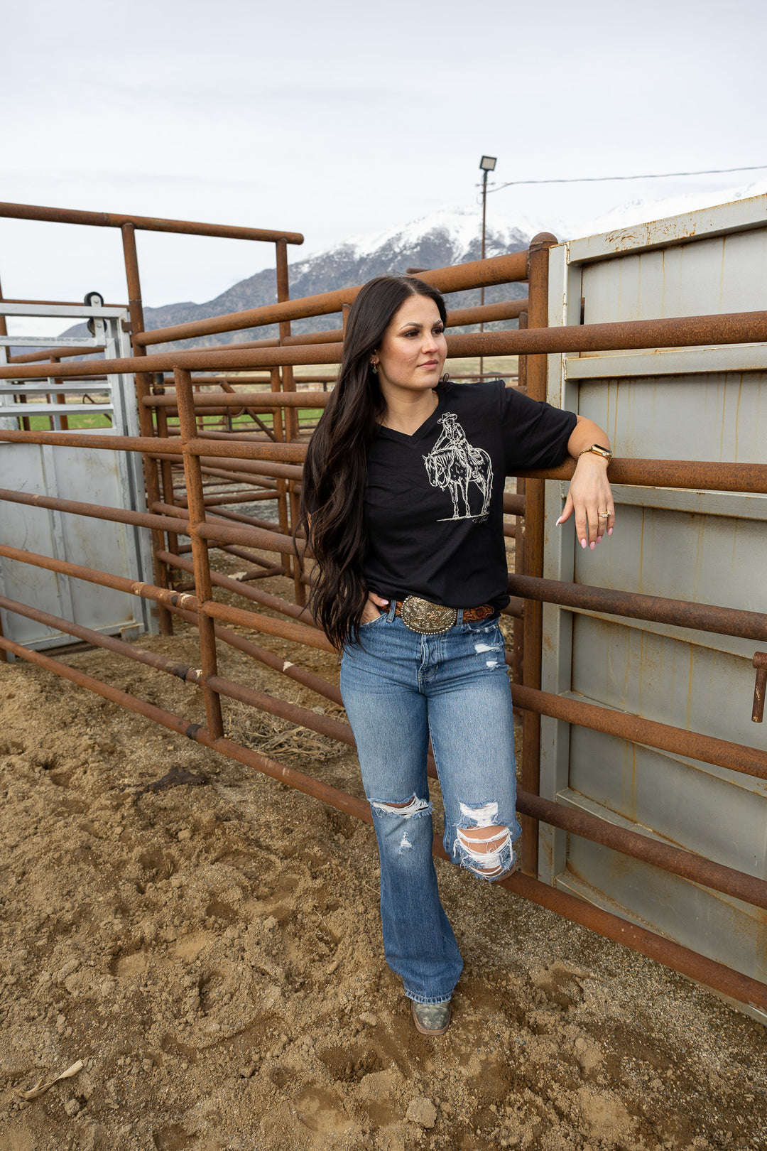Cowgirl & Horse Tee