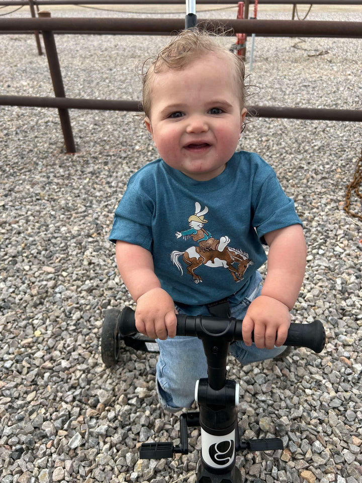 Bucking Bronco Easter Bunny Tee