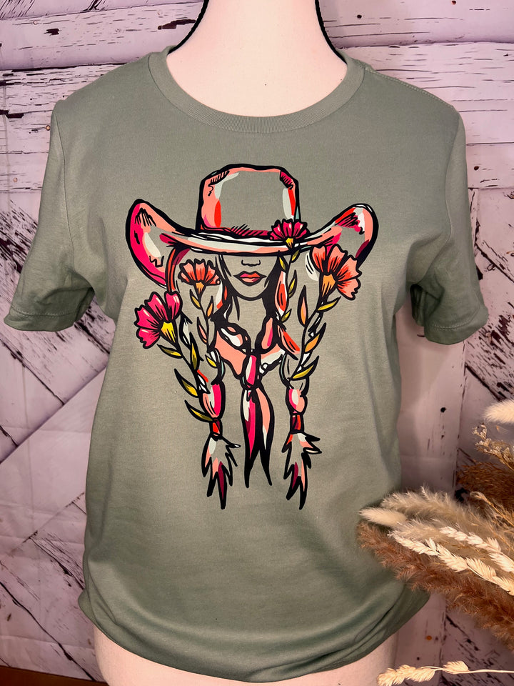 Floral Cowgirl Tee