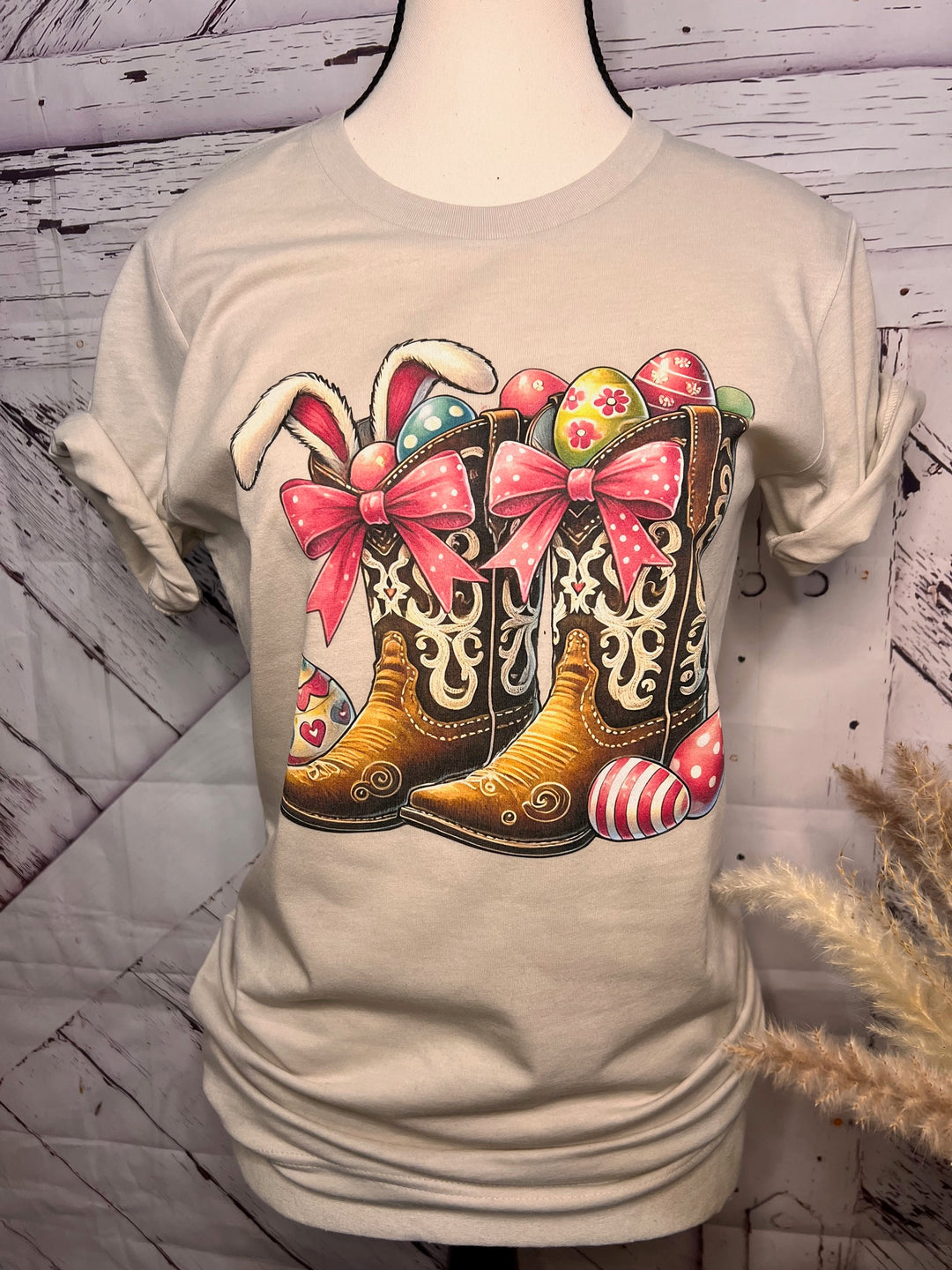 Easter Bunny Boot Hideaway Tee