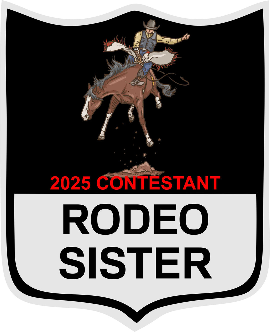 Rodeo Back Number Hoodie (Bareback Rider)