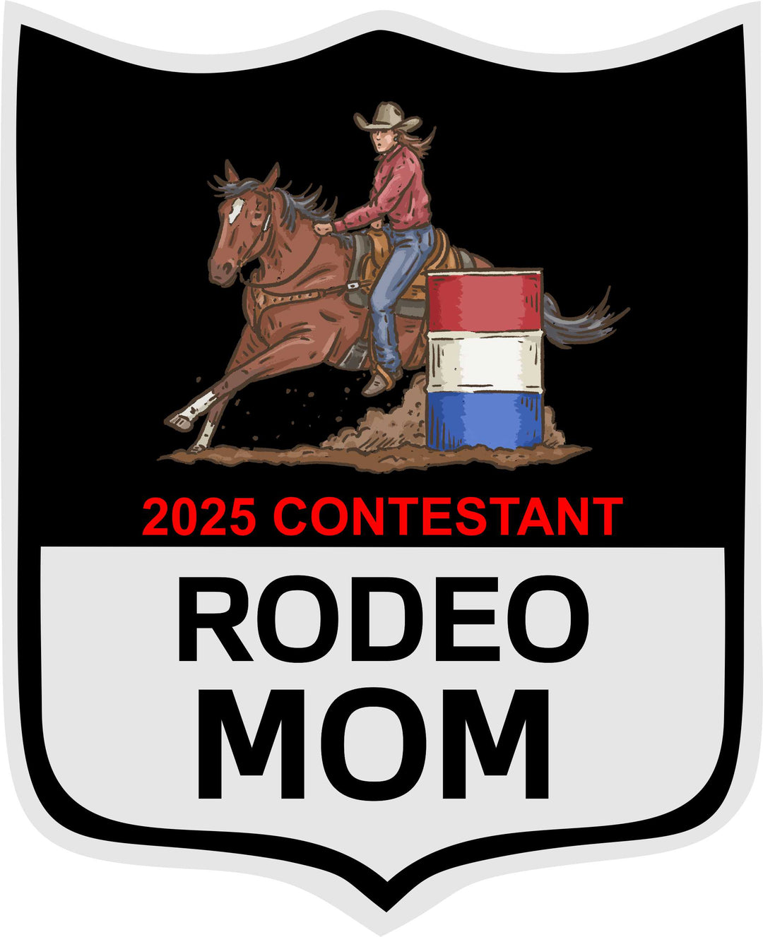 Rodeo Back Number Hoodie (Bareback Rider)