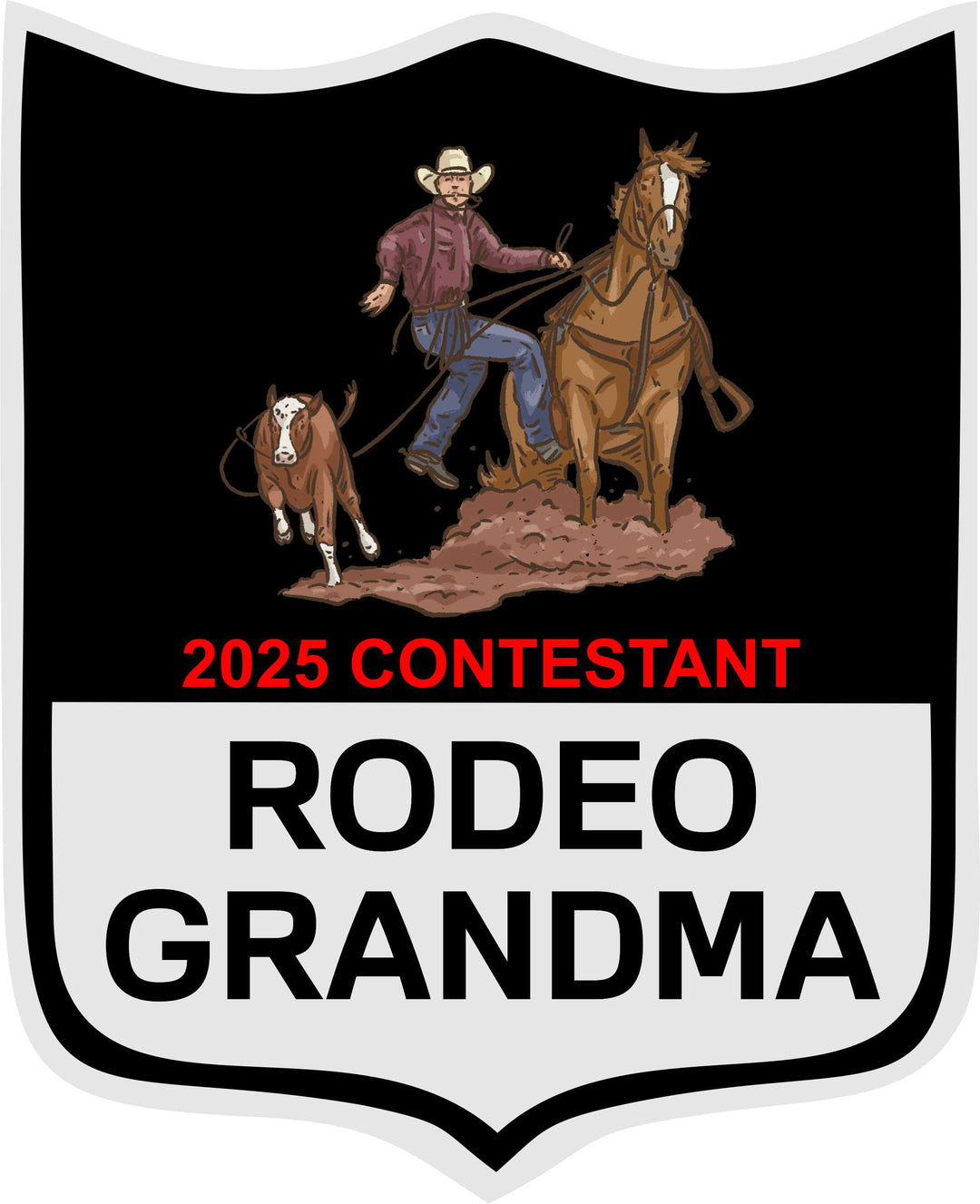 Rodeo Back Number Hoodie (Bareback Rider)