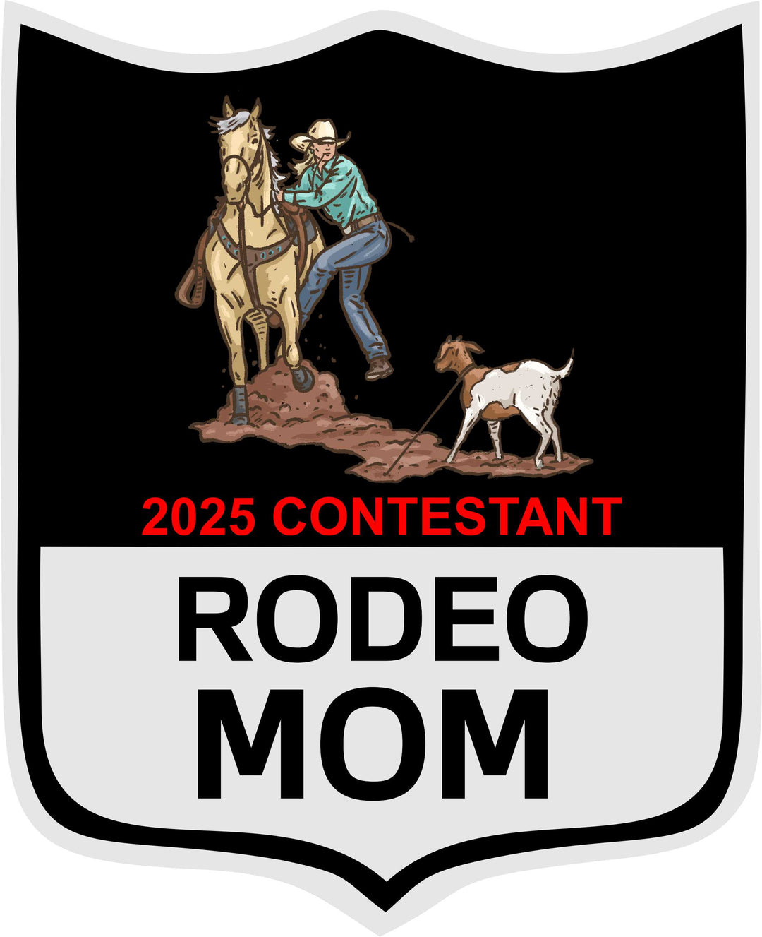 Rodeo Back Number Hoodie (Bareback Rider)