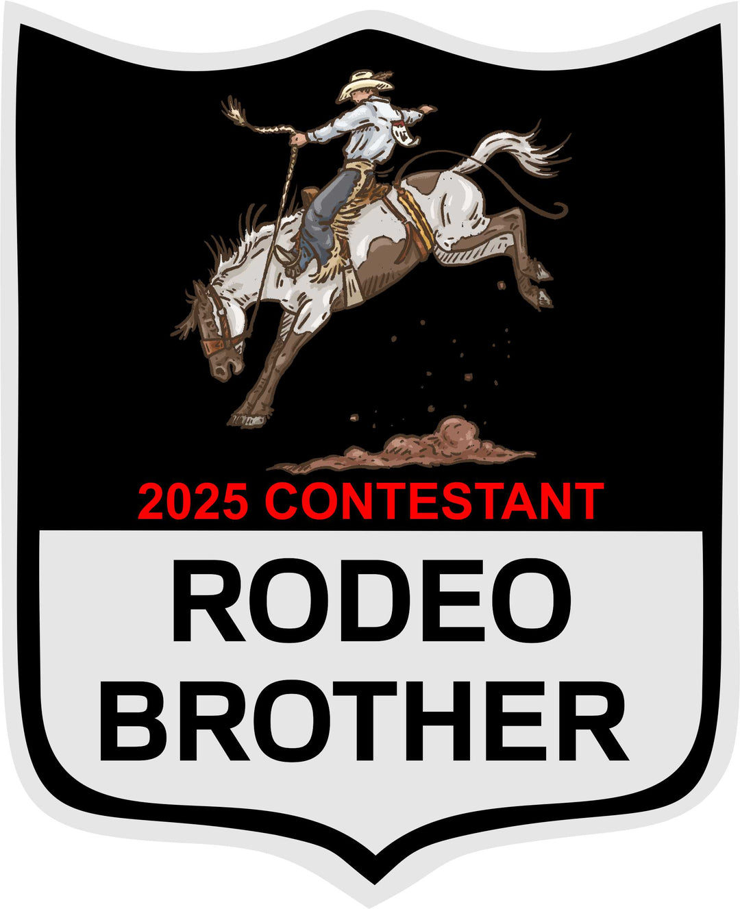 Rodeo Back Number Hoodie (Bareback Rider)