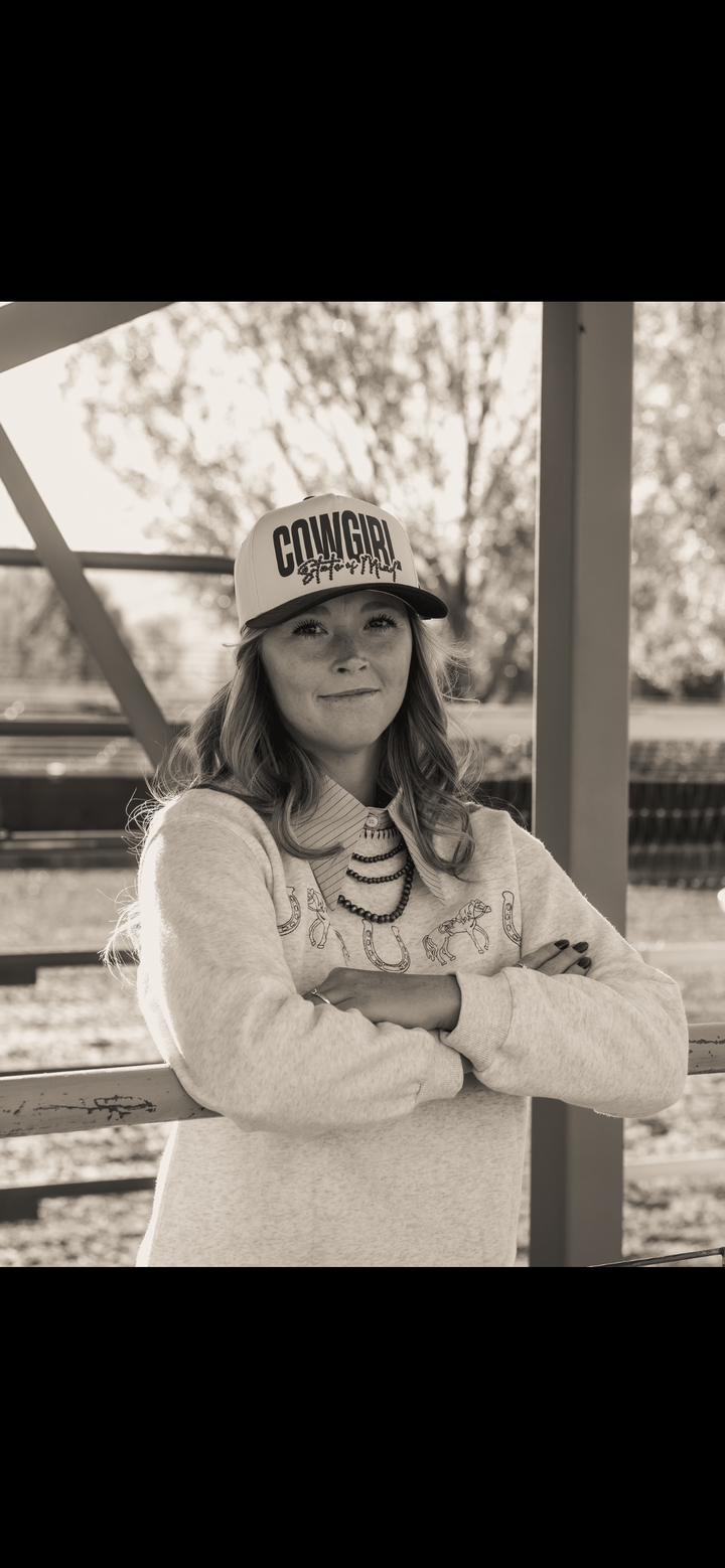 Brown Cowgirl State of Mind Bling Hat