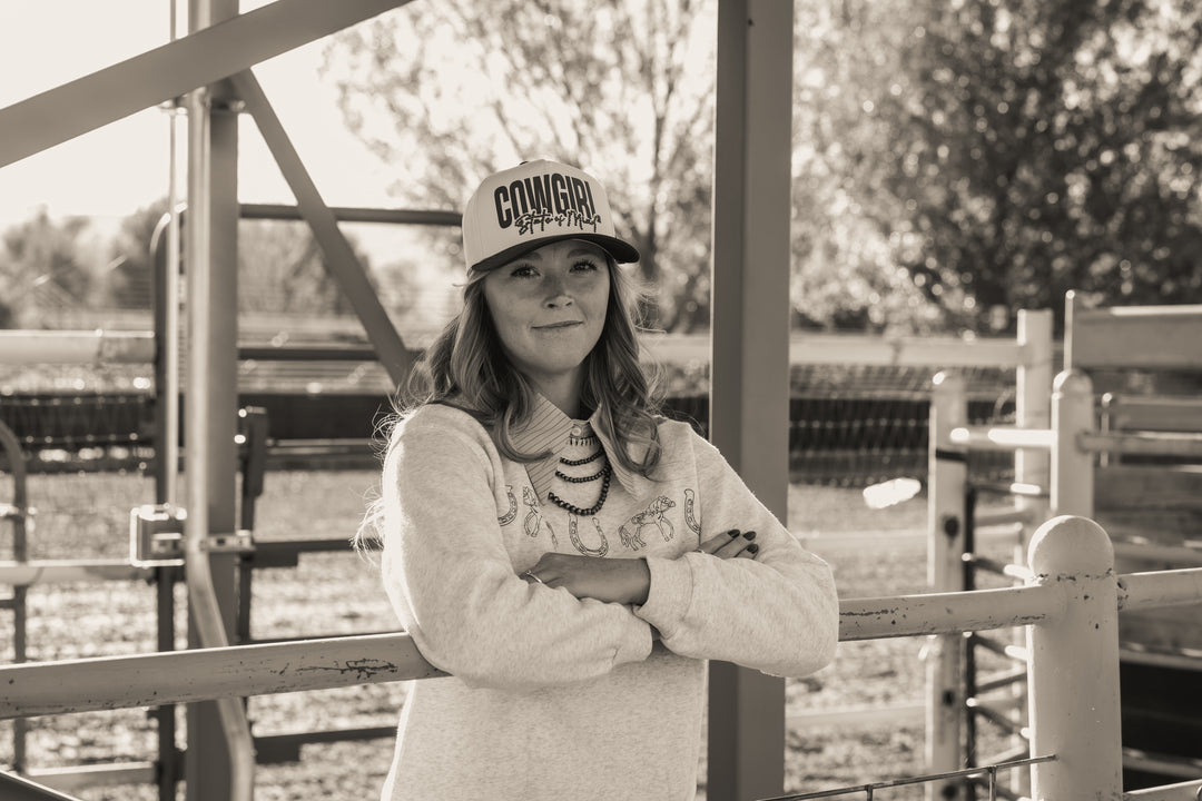 Brown Cowgirl State of Mind Bling Hat