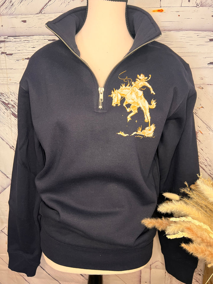 Cowgirl Bronc Rider Quarter Zip