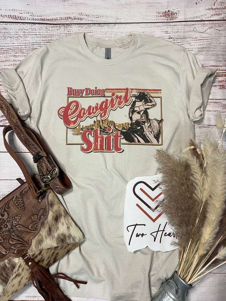 Busy Cowgirl Tee