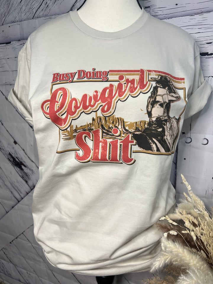 Busy Cowgirl Tee