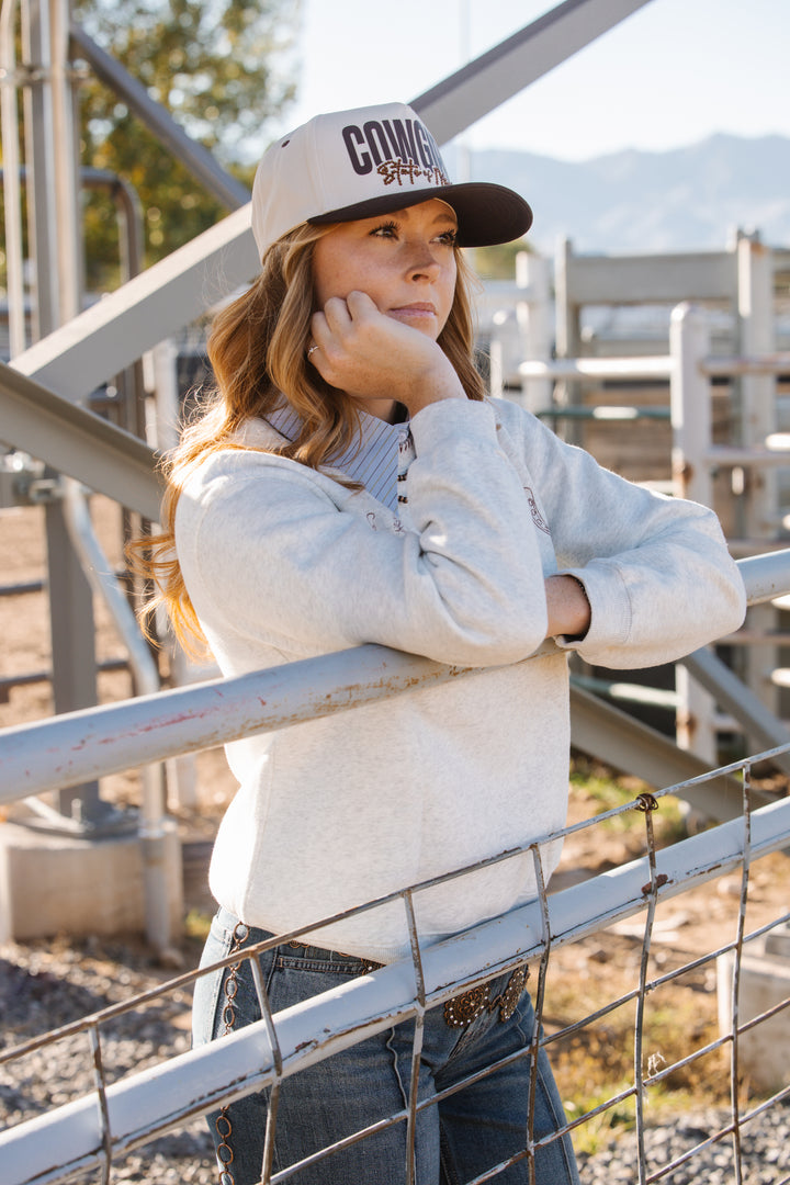 Brown Cowgirl State of Mind Bling Hat