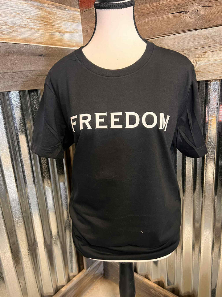 Black t-shirt with &