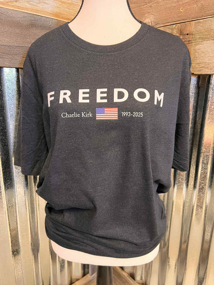 Black t-shirt with &