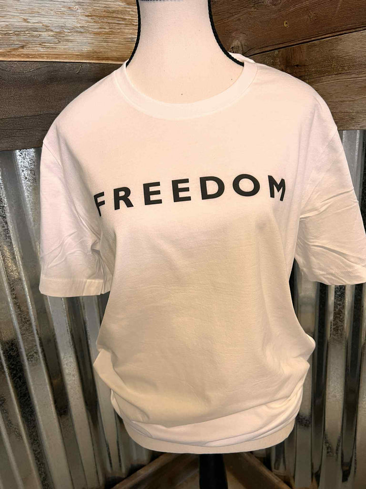 White t-shirt with &