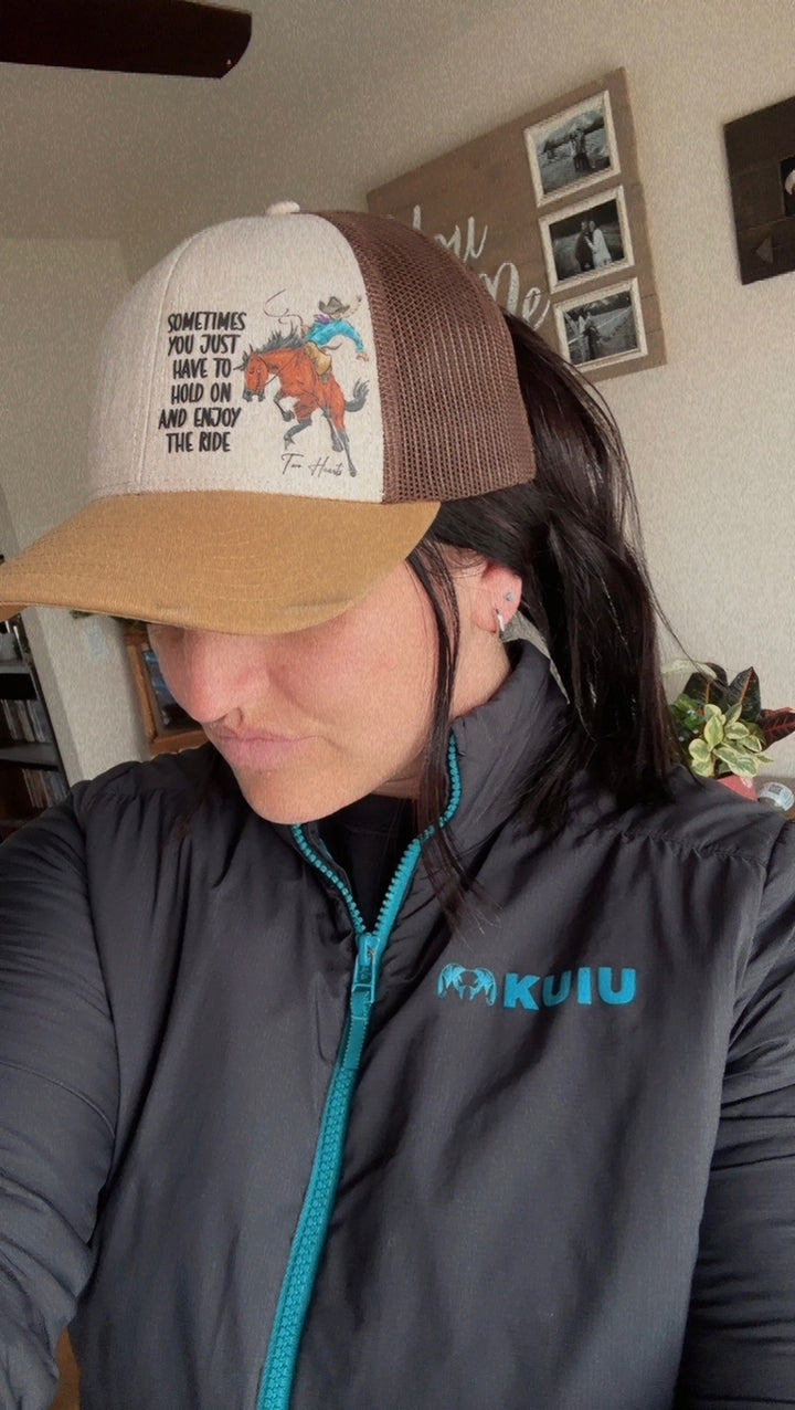 Hold On Cowgirl Ballcap