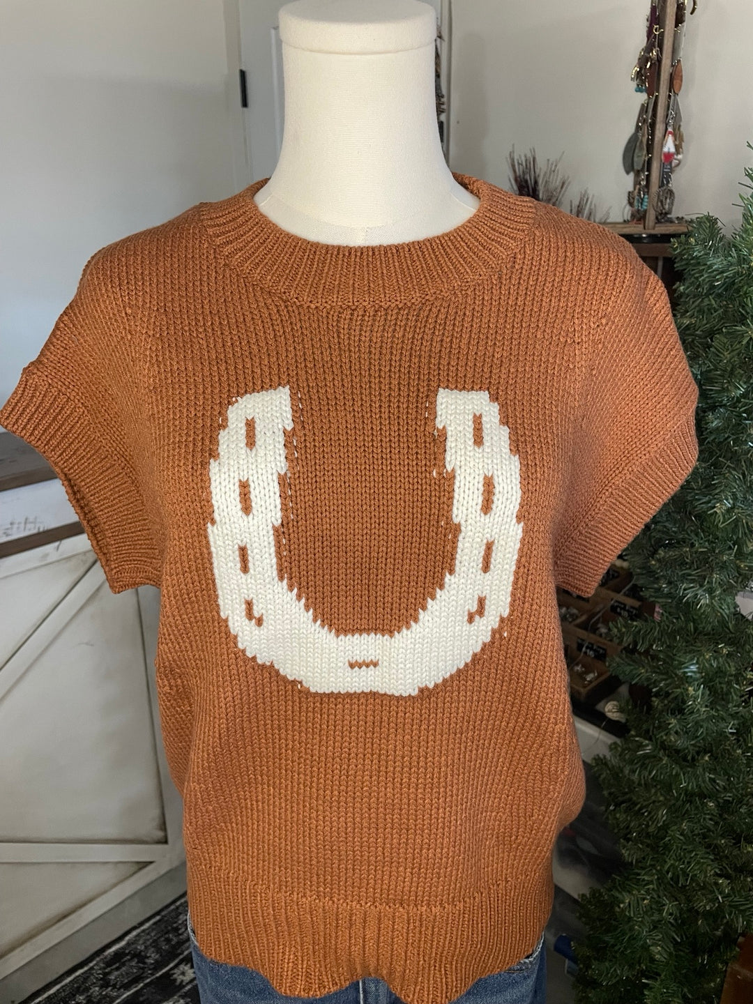 The Lucky You Horseshoe Knit Top