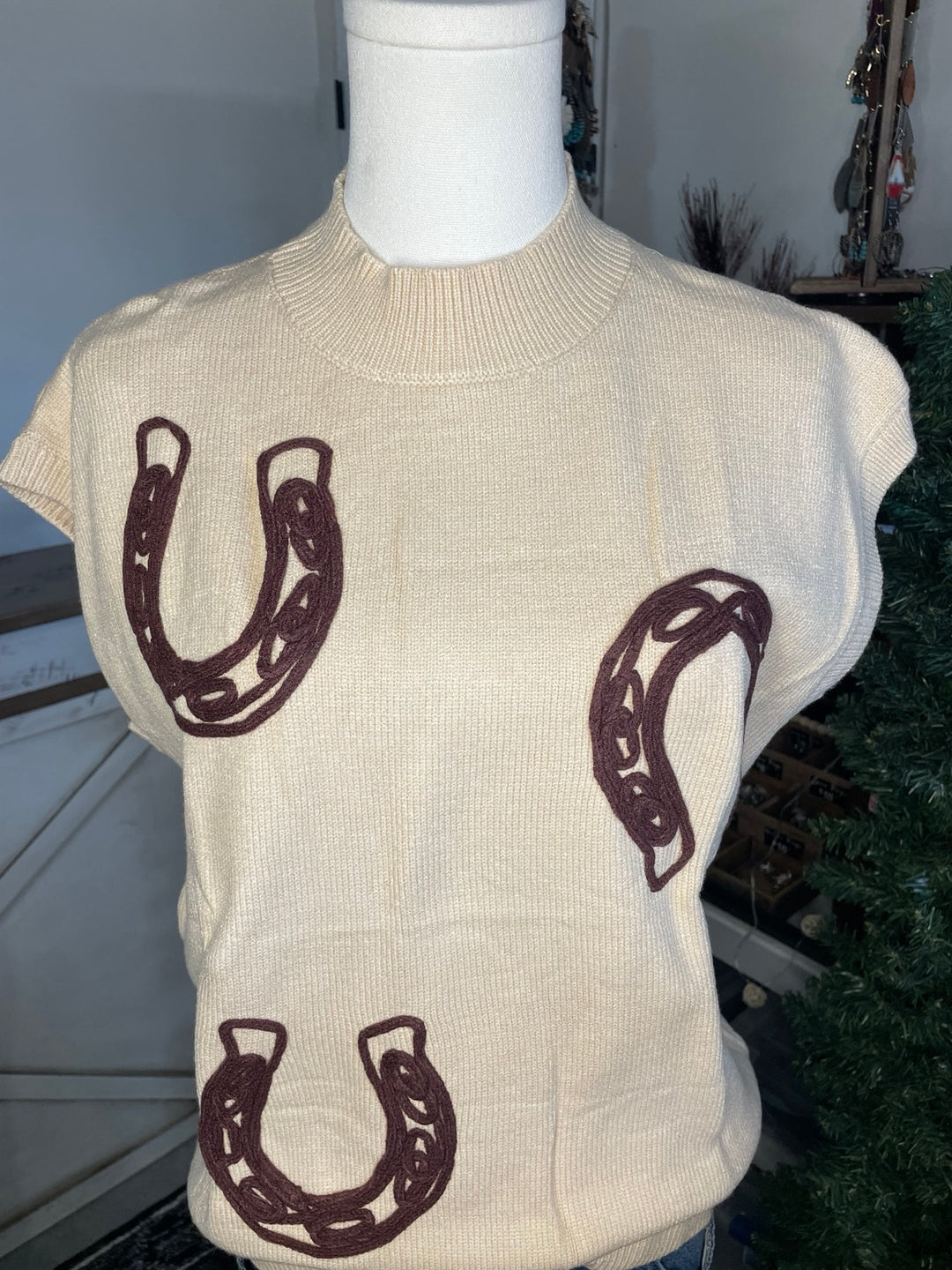 The Lucky Charm Horseshoe Knit Top