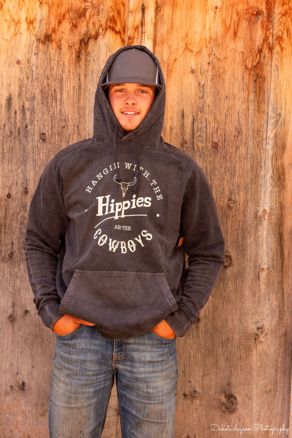 Mens Hippies and Cowboys Hoodie