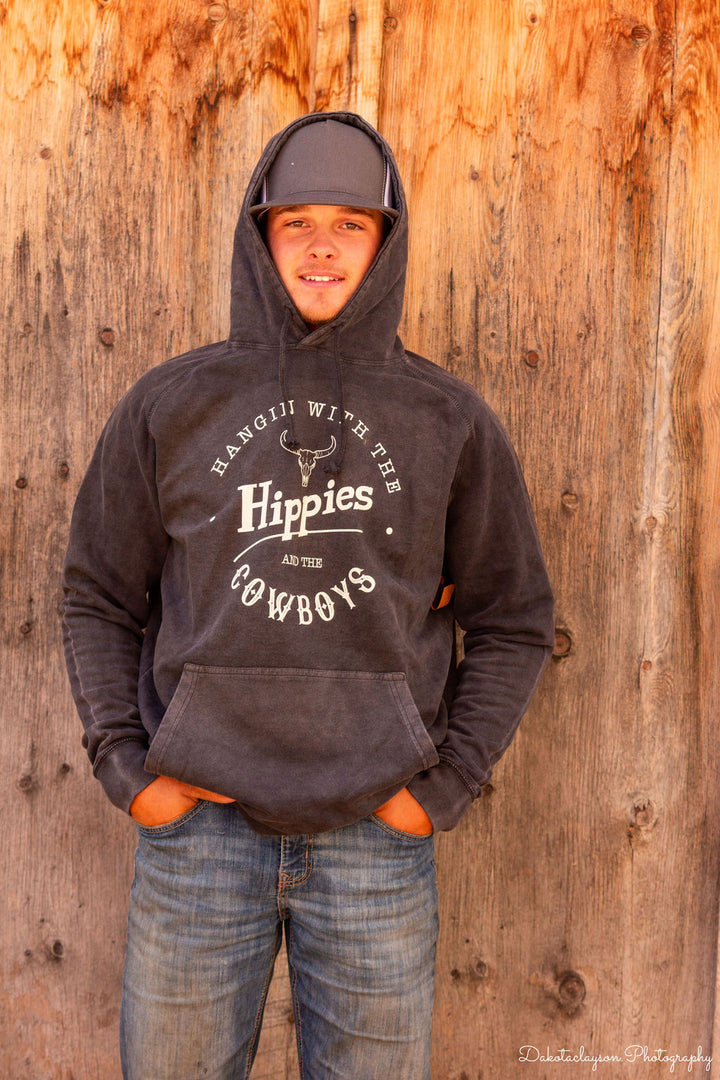 Mens Hippies and Cowboys Hoodie