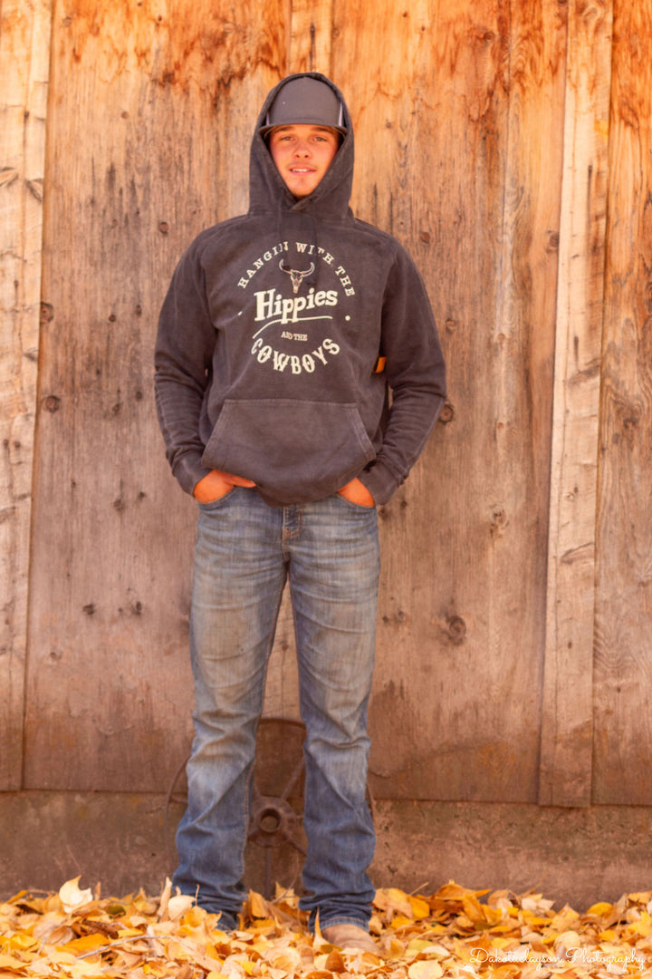 Mens Hippies and Cowboys Hoodie
