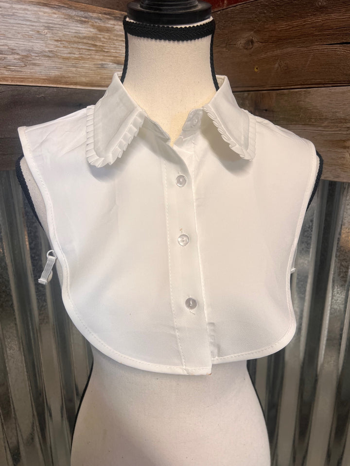 White Ruffled Collar Dickie