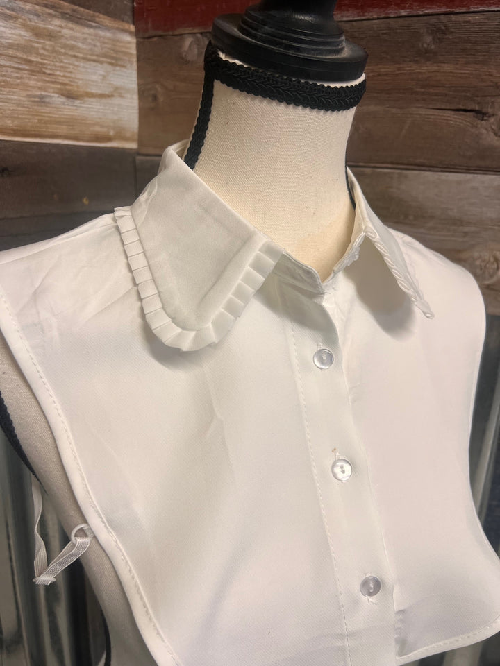 White Ruffled Collar Dickie