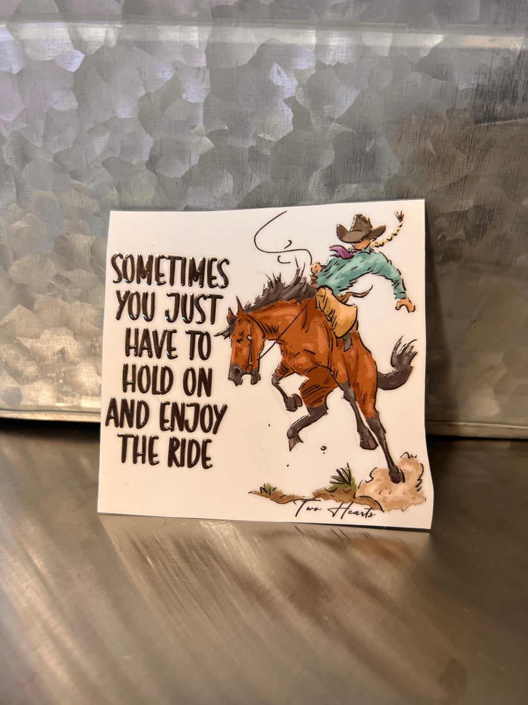 Enjoy The Ride Cowgirl Sticker
