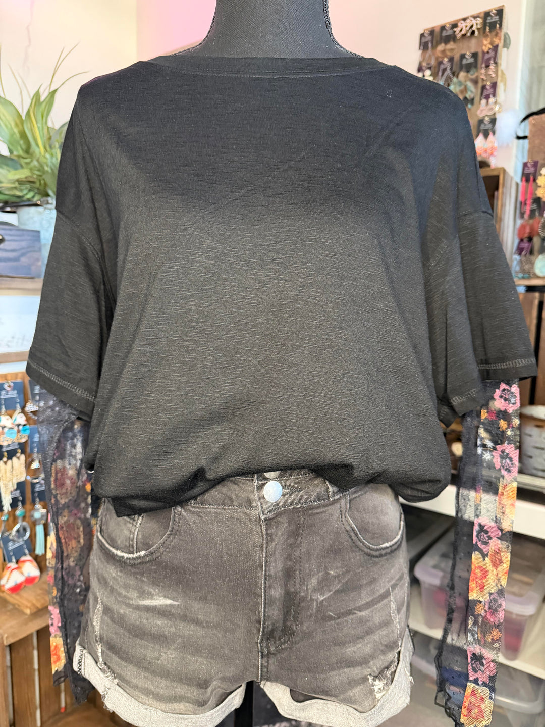The Black Rose Layered Top