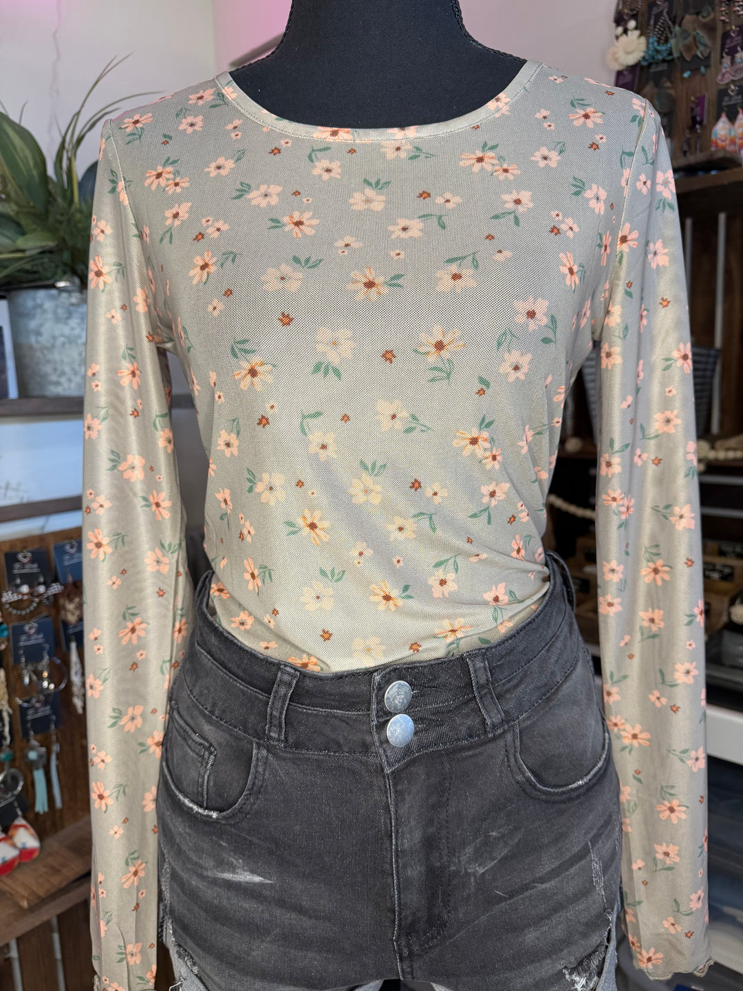 The Prairie Petals Mesh Top