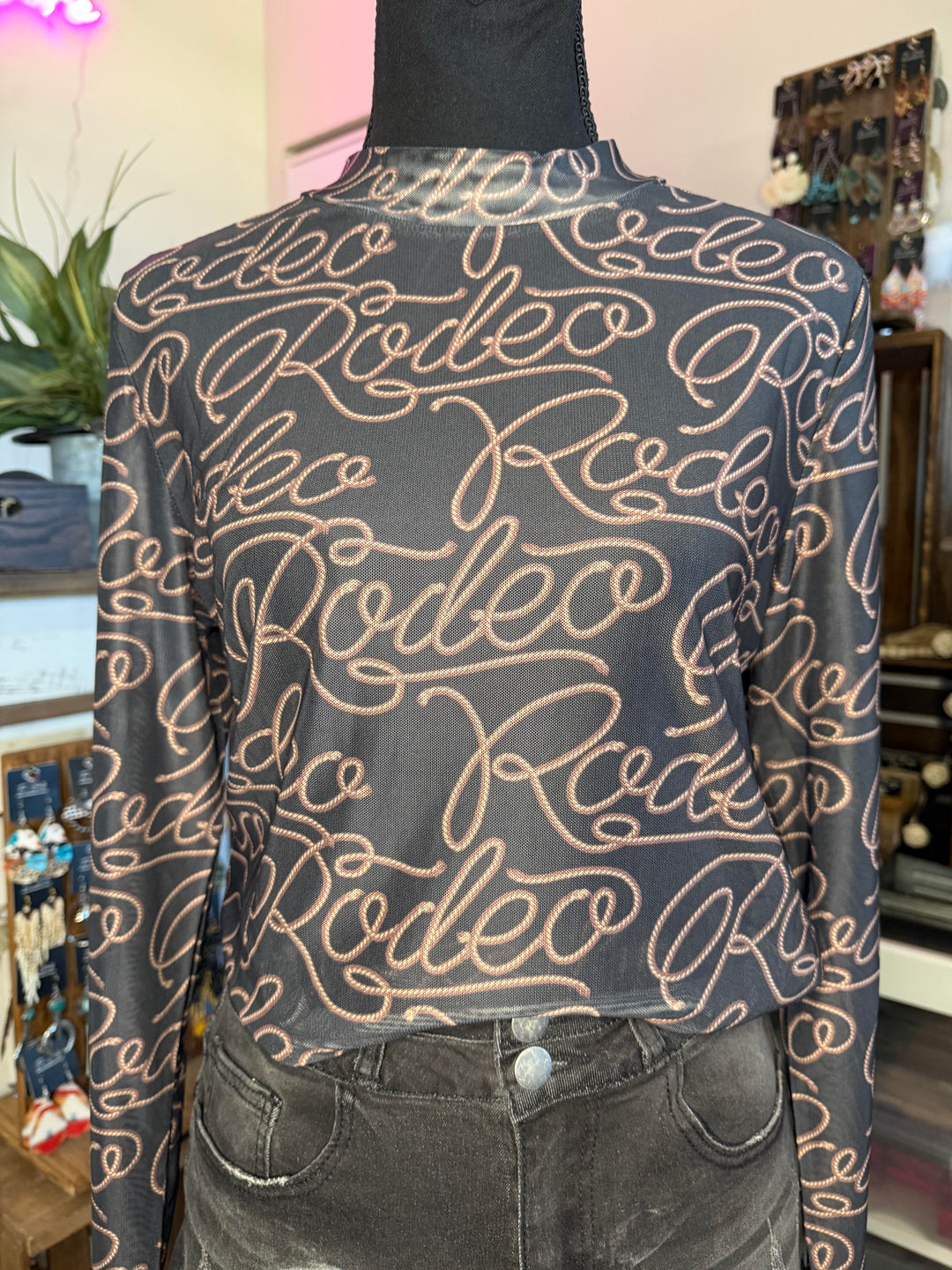 The Rodeo Script Mesh Top