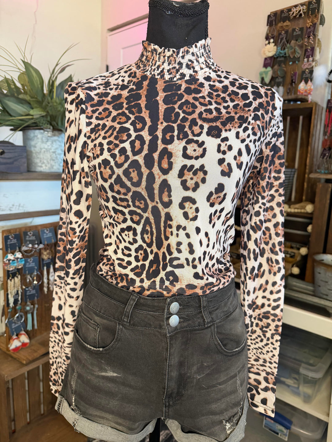 The Spotted in the Wild Mesh Top
