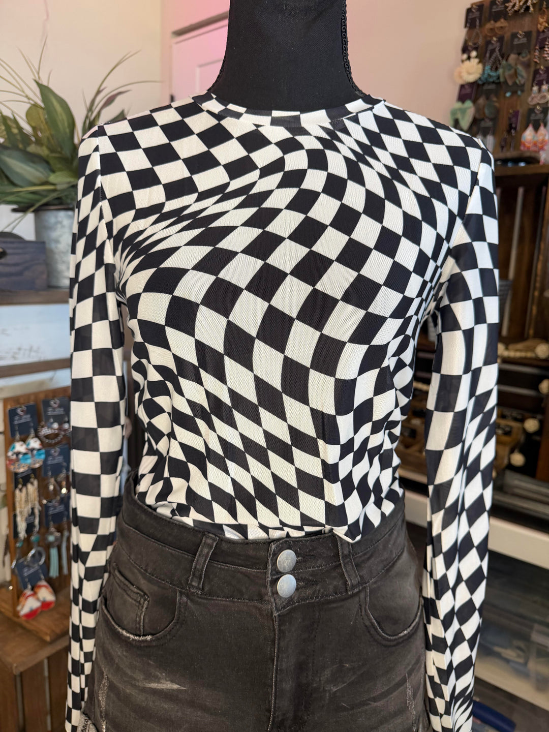 The Twisted Check Mesh Top