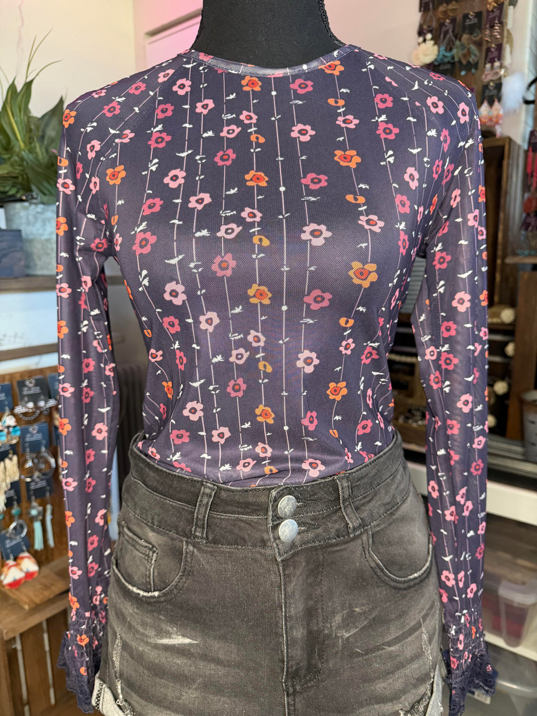 The Wildflower Nights Mesh Top