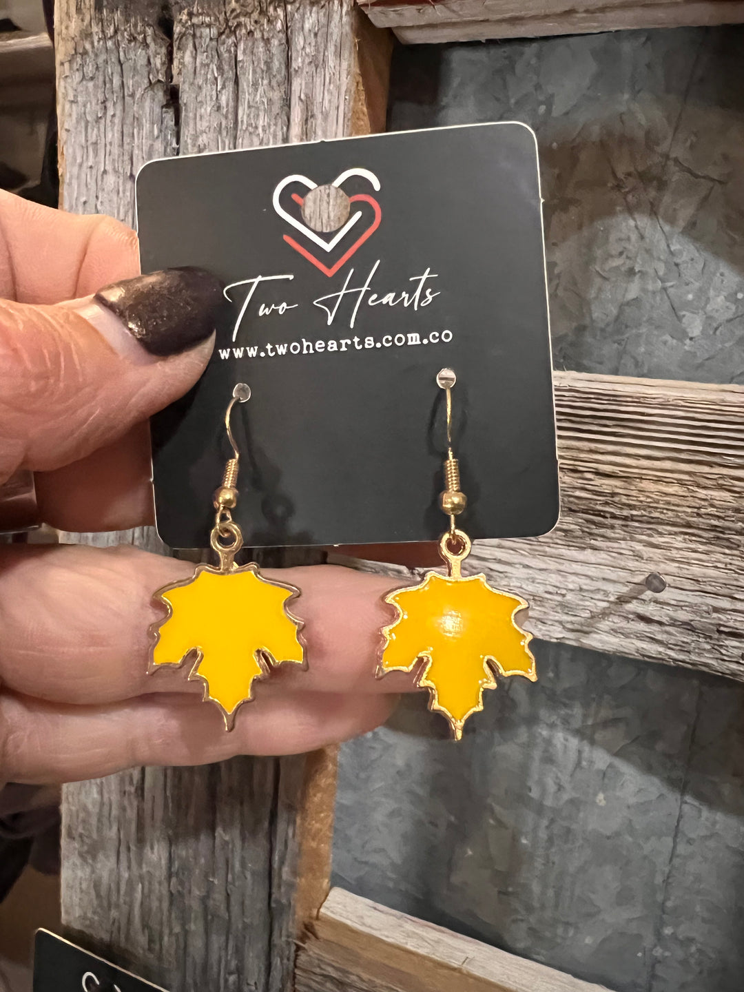 The Autumn Maple Earrings – Golden Yellow