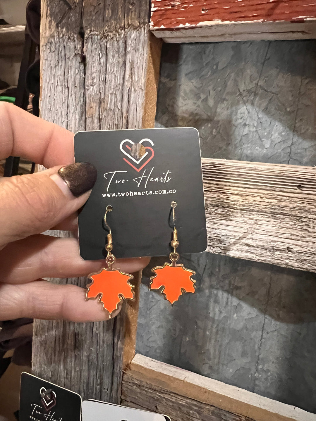 The Autumn Maple Earrings – Harvest Orange