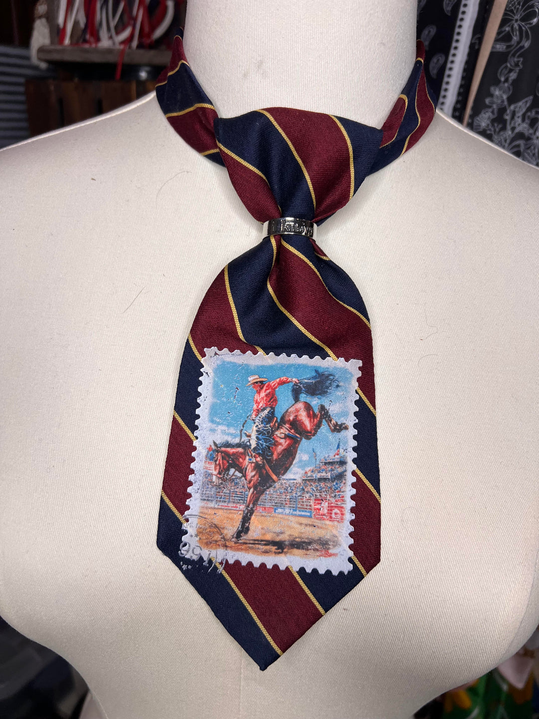 The Burgundy Bronco Shorty Tie