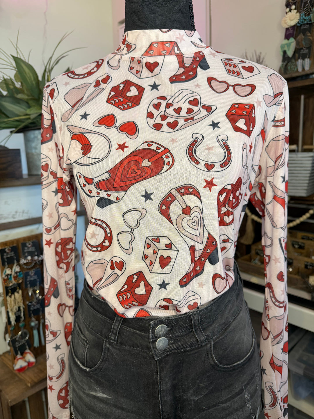 The Love Struck Cowgirl Mesh Top