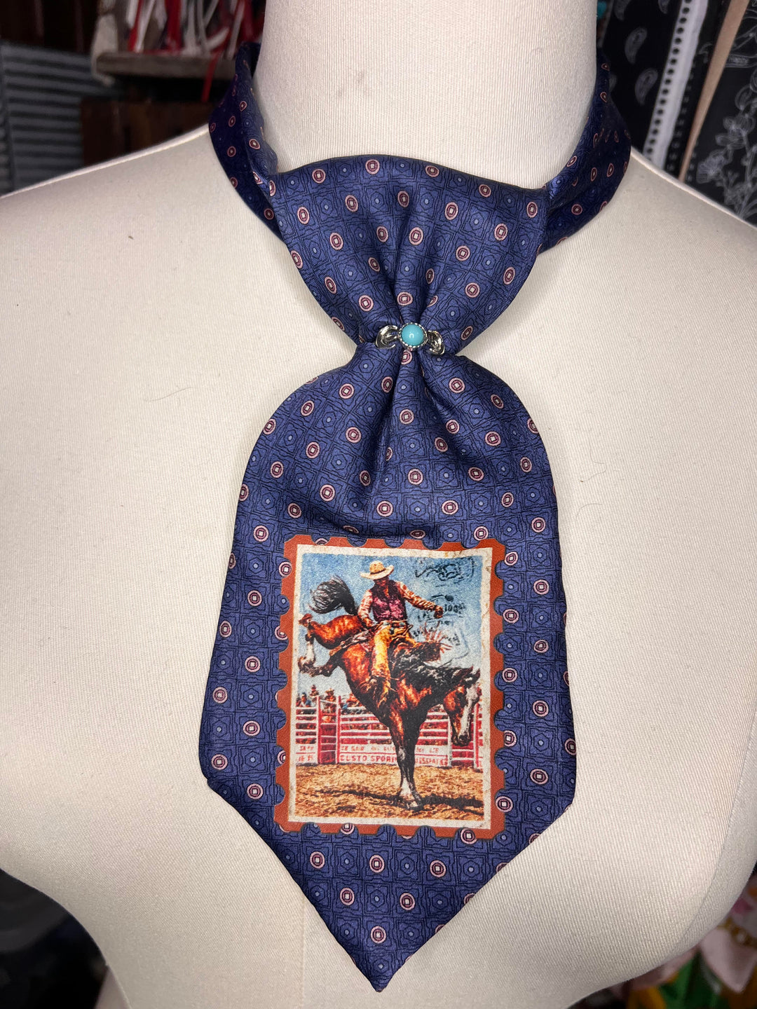 The Navy Bronc Shorty Tie