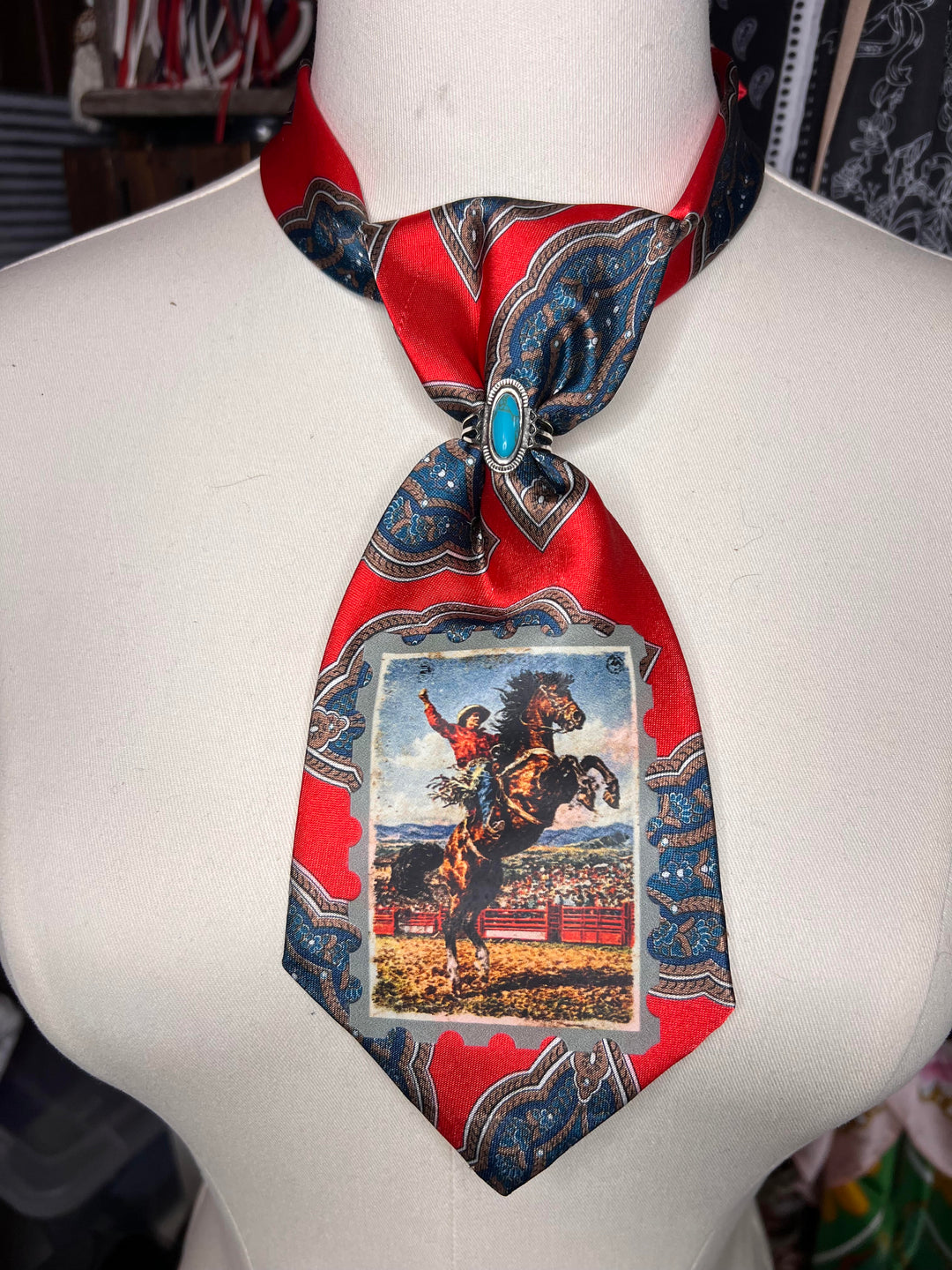 The Scarlet Bronc Shorty Tie