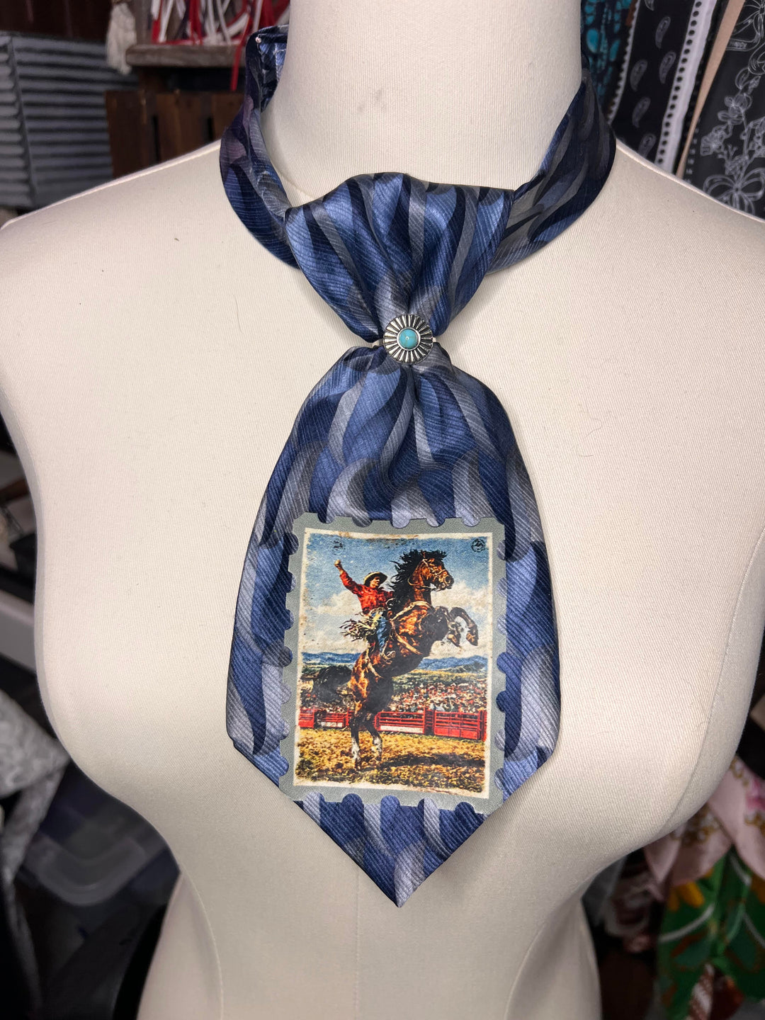 The Steel Blue Rodeo Shorty Tie