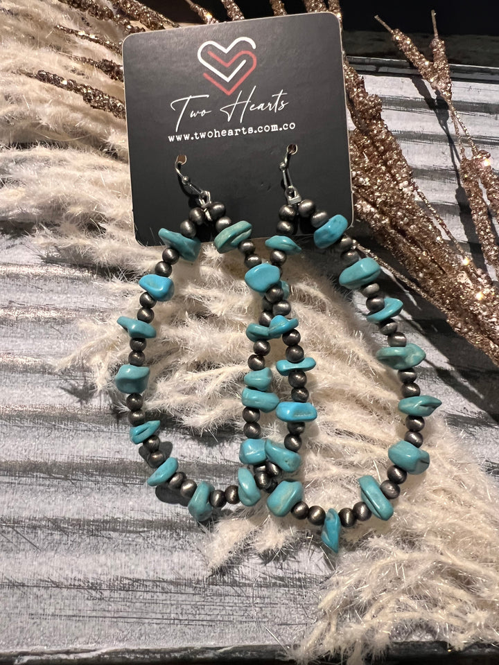 The Turquoise Ridge Teardrop Earrings