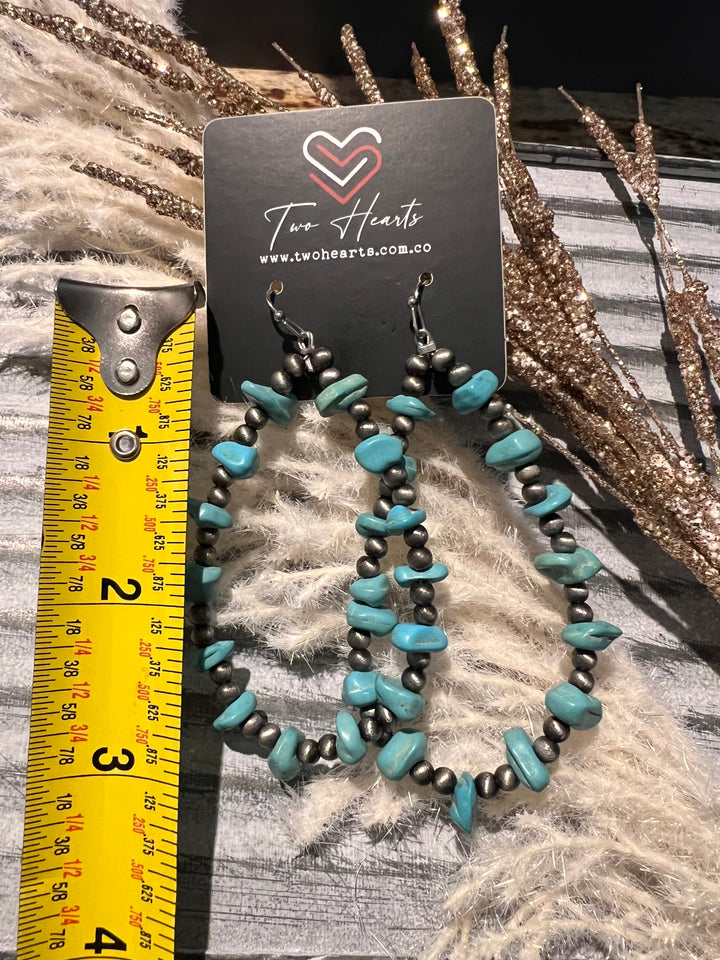 The Turquoise Ridge Teardrop Earrings