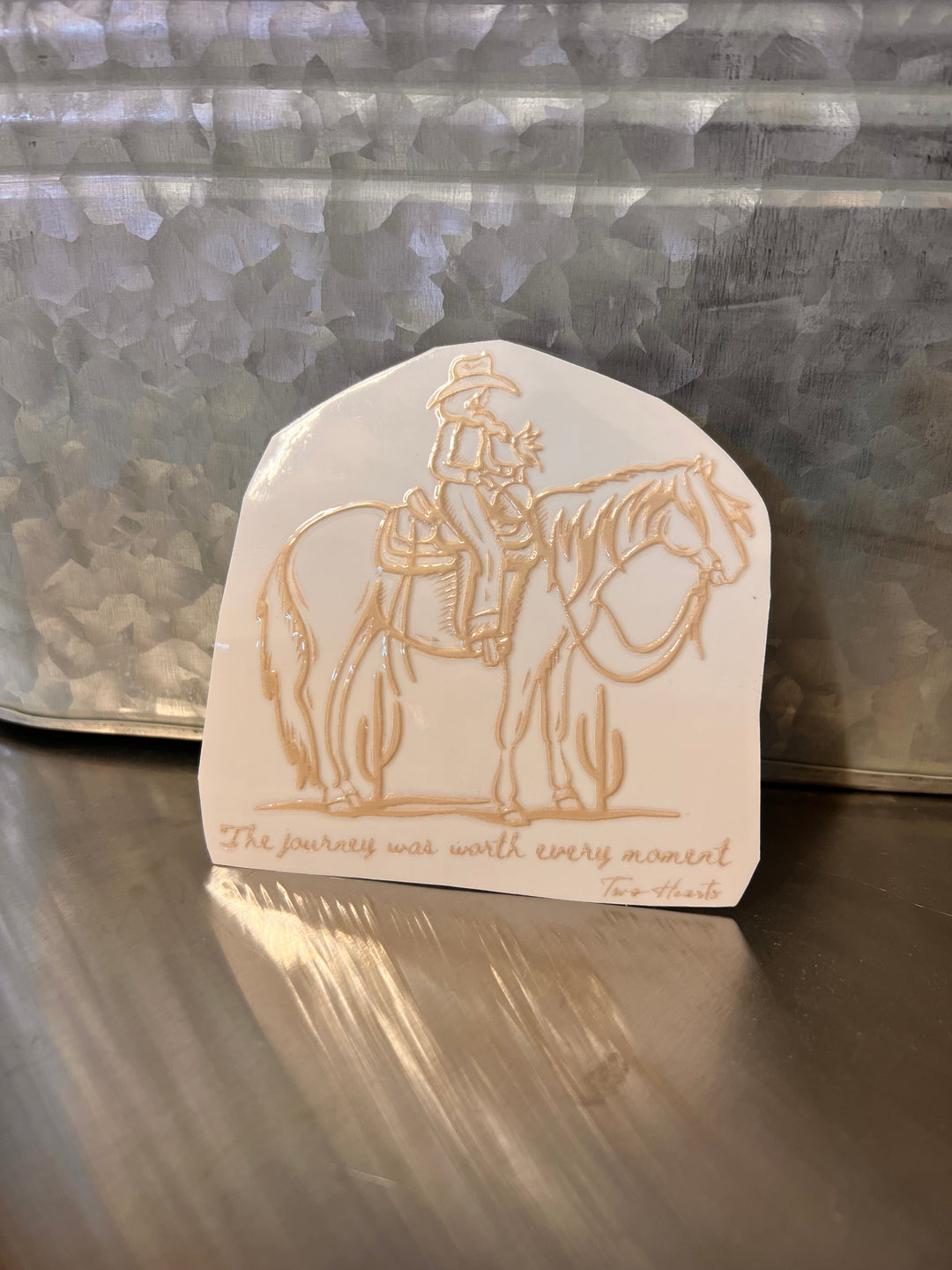 Worth the Journey Cowgirl Sticker