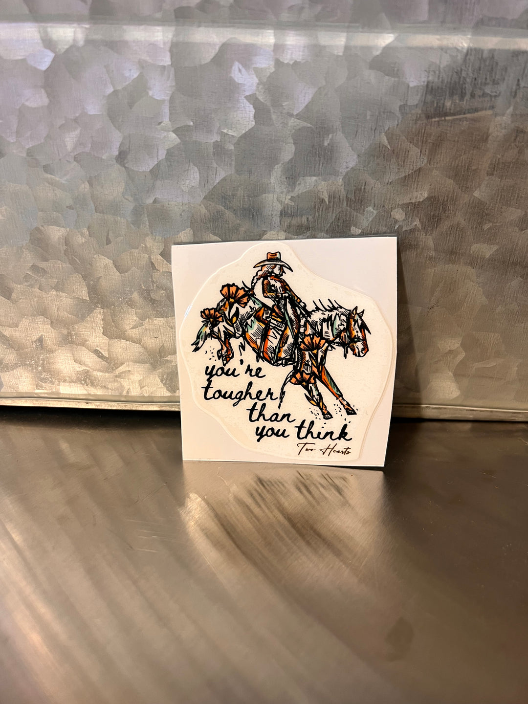 Tougher Than You Think Cowgirl Sticker