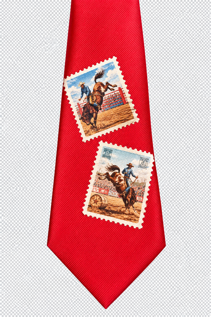 Bucking Stamps Necktie