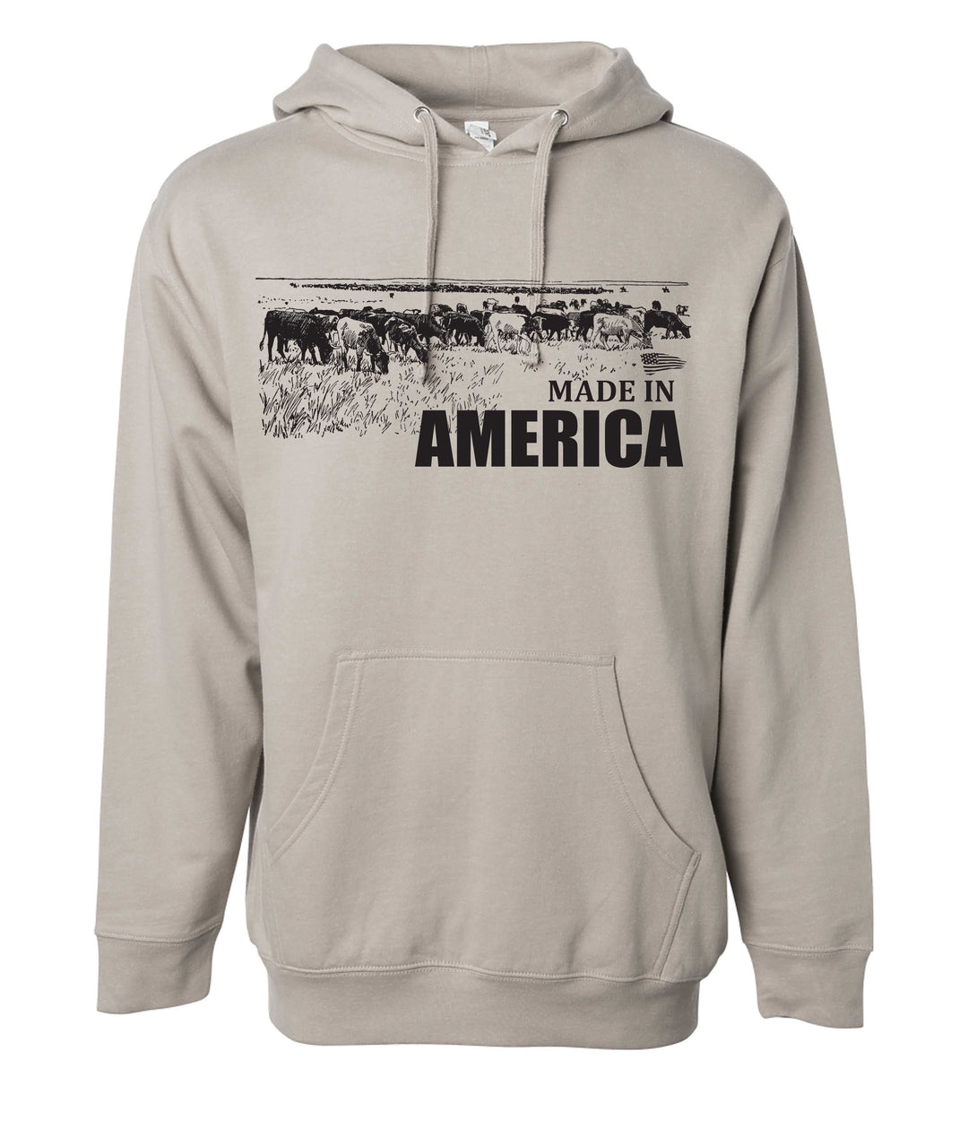 A gray sweatshirt with &